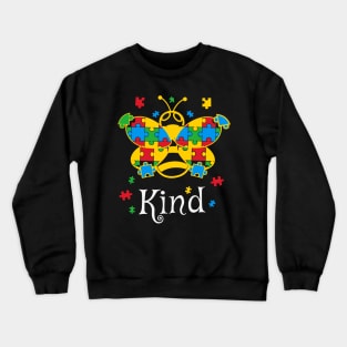 Be Kind Butterfly Puzzle Autism Awareness Gift for Birthday, Mother's Day, Thanksgiving, Christmas Crewneck Sweatshirt